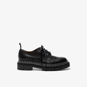 Proenza Schouler Lace Up Lug Sole Oxford Shoes Size 37.5 Black